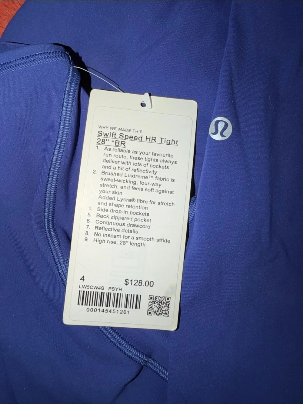 lululemon Swift Speed Leggings **Size 4**